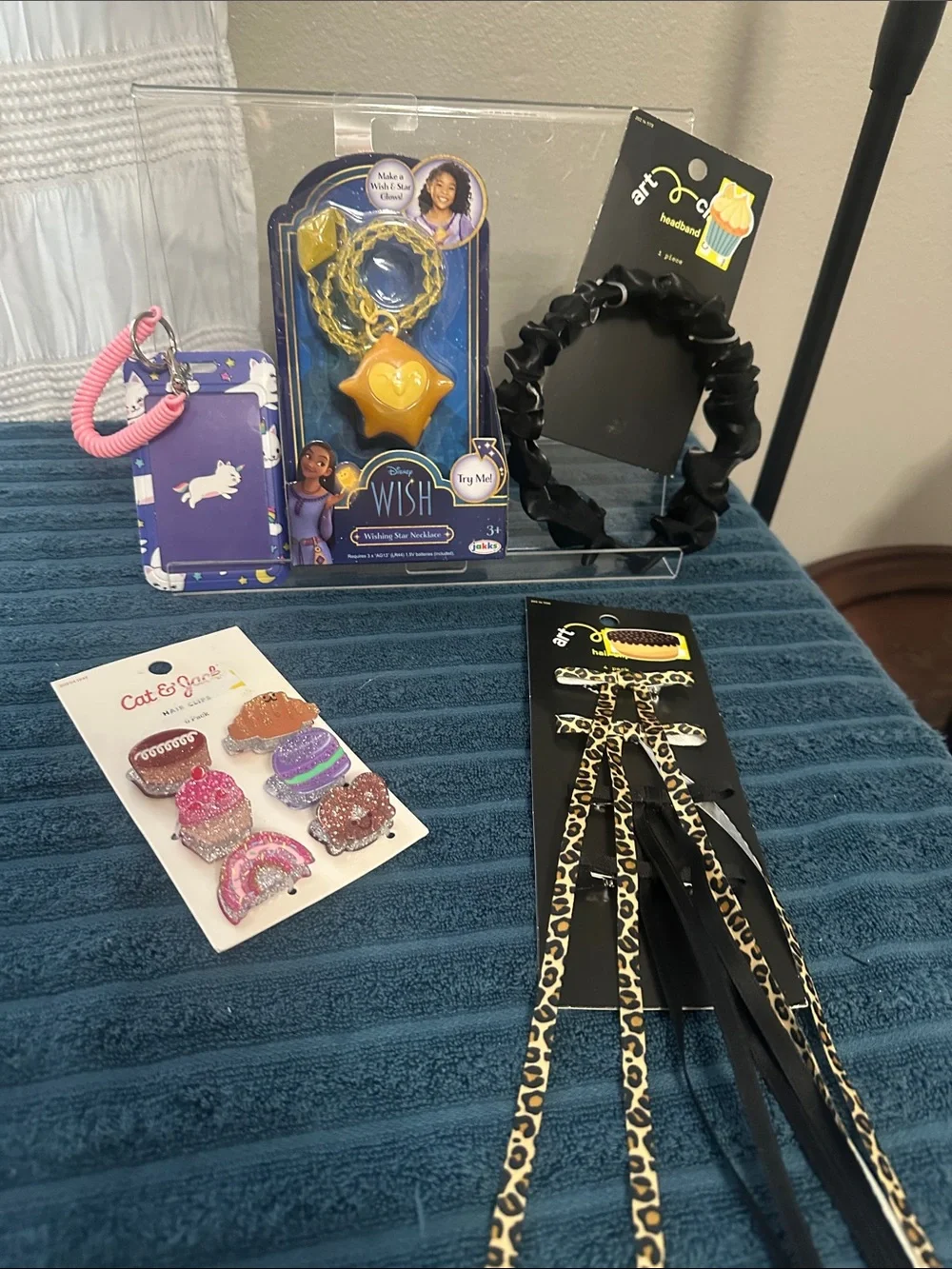 Disney Wish Star Necklace and hair accessories bundle of 5 separate items NWT